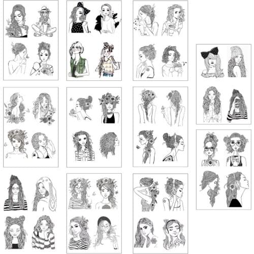 Pretty Girls Handbook Diary Stamps Elegant Card Making Stamps for Card Making Decoration and DIY Scrapbooking Rubber