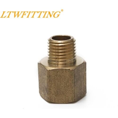 LTWFITTING Brass Pipe 3/8" Female x 1/4" Male NPT Adapter Fuel Gas Air