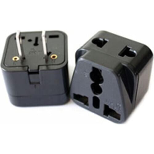 Multifunction high quality black CE certified American standard converter UK EU AU to US travel convertion plug adaptor