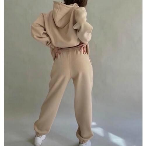 Fashion Women Tracksuit Two Piece suit Women Hoodie set Sweatshirt+Pants Sports Jogging Suit Female Outfits Set 2021
