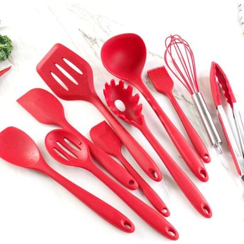 Silicone Kitchenware Set Non-Stick Cooking Spatula Whisk Tool Kitchen Utensils Resistant to High Temperature and Deformation