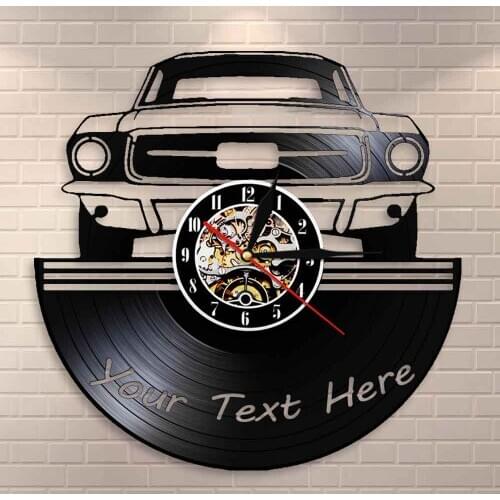 Auto Service Wall Art Custom Your Name Number On The Clock Garage Wall Clock Your Personalised Wall Clock Made Of Vinyl Record