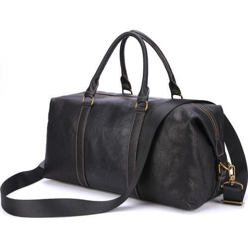 New portable travel bag Large-capacity one-shoulder cross body three-purpose cow leather business travel bag