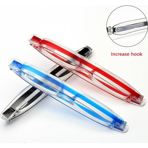 Reading Glasses Foldable 360 Degree Rotation Pocket Glasses Men Women Portable Ultra-light Transparent Full Rim