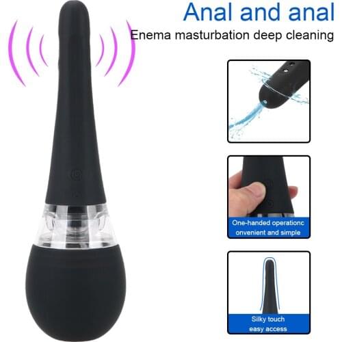 OLO Automatic Anal Vagina Cleaner Douche Enema Bulb Enema Cleaning Container Masturbator Anal Shower Intimate Goods