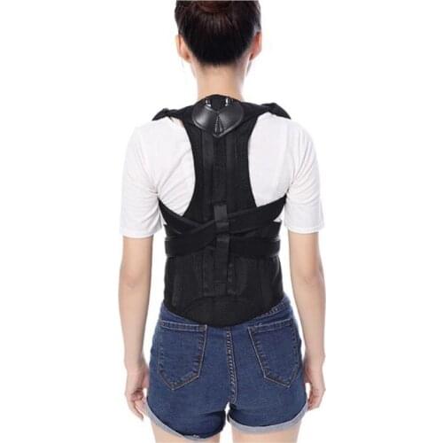 Posture orthotics correcting kyphosis correction with adult men and women students sitting back JiaoZi belt
