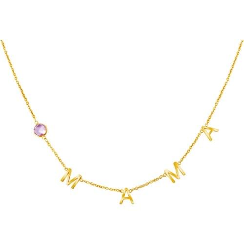 Personalized Family Initial Necklaces Customized Birthstones Mother Necklace New Year Gift Women Jewelry