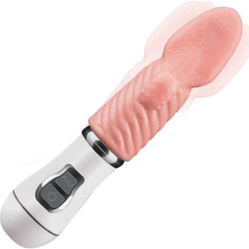 Rechargeable Powerful massage electric Tongue Vibrator Multi-frequency Simulation G Spot Electric Tongue Vibrating Rod Sex Toys