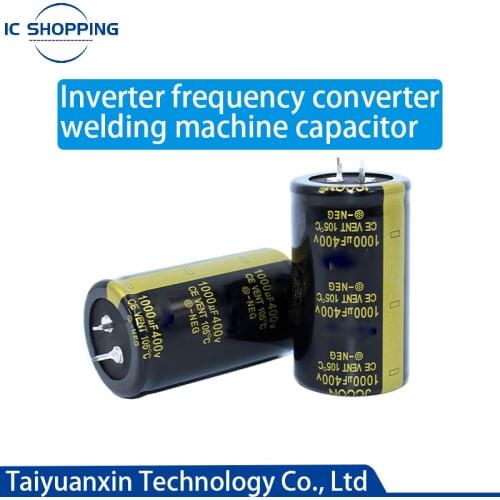 High Quality 400v1000uf 35x60mm 400v Inverter Frequency Converter Welding Machine High Voltage Aluminum Electrolytic Capacitor