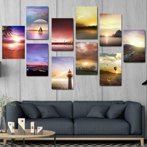 Modern Natural Photography Sunrise and Sunset Landscape Picture Home Decor Art Wall Poster Living Room Bedroom Canvas Painting
