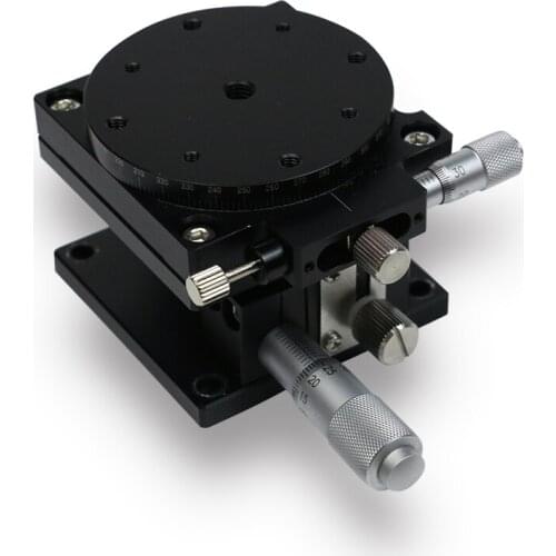 ZR Axis High Precision Trimming Station Manual Displacement Platform Linear Stage Sliding Table ZR60 60*60mm