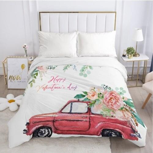 1pc Luxury Duvet cover Nordic Bedding Quilt/Comfortable/Blanket Case Single Double Queen King 140x200 220x240 Red car