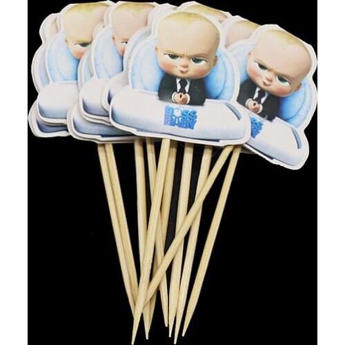 10pcs/lot Baby Boss cupcake topper fruit pick Baby Boss party decorations Baby Boss cupcake toppers party supplies