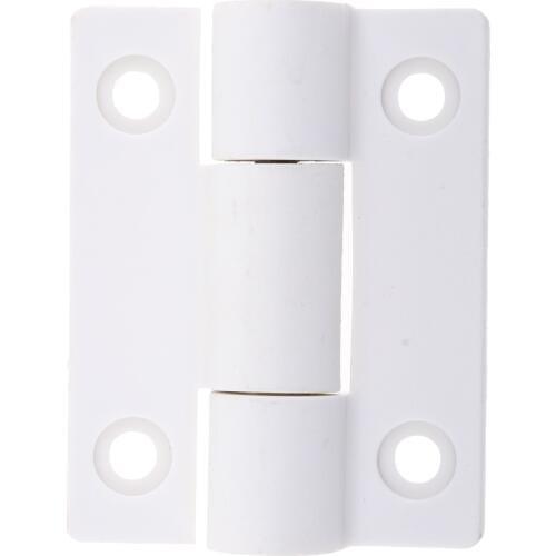 2Pcs 56 x 43mm 4 Countersunk Holes Torque Position Control Hinge White