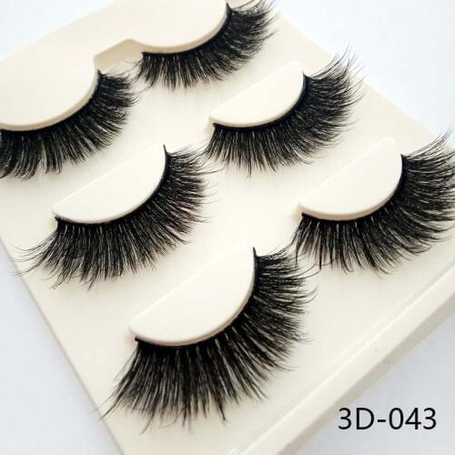 3 Pairs Charming Women 3D Natural Bushy Cross False Eyelashes Charm Handmade Eye Lashes Makeup Beauty Eyelash Extension