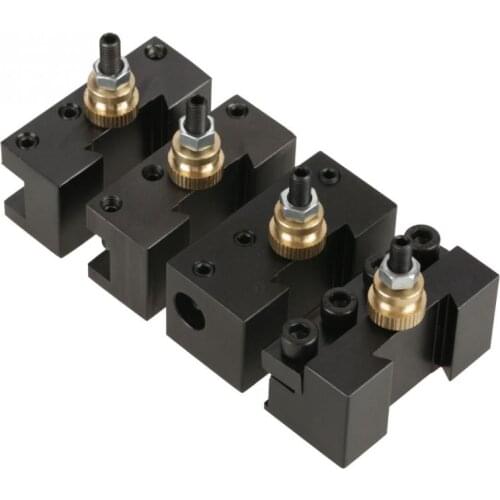 4Pcs Tool Post Holder Mini Lathe Quick Change Tool Post Boring Blade Turning Facing Lathe CNC Cut Tool Holder Height Adjustable