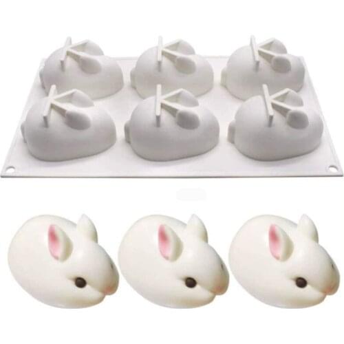 Rabbit Silicone Mold Mousse Cake Decorating For Baking Fruit Chocolate Kitchen Accessories Cooking Tools