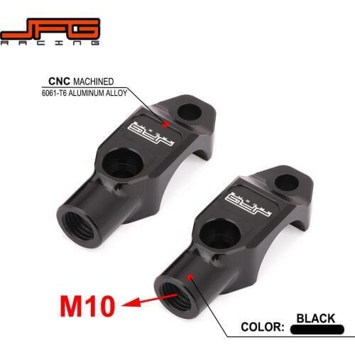 Motorcycle Aluminum Mirror Base Rotating Bar Clamp For M10x1.25 Hand Thread Rear View Mirrors KTM EXC XC SX YZ YZF CR KXF KX WR