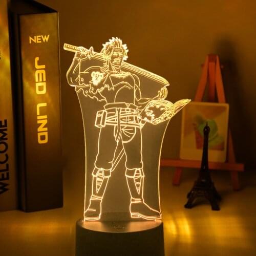 Anime Led Light Black Clover Yami Sukehiro Nightlight for Bedroom Decor Nightlight Manga Birthday Gift Room Led Night Lamp 3d