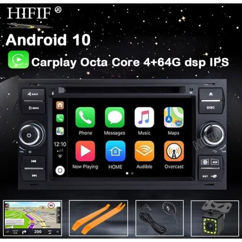 DSP 7" in dash 2 din Android 10 Car DVD Player Car GPS stereo OBD2 for Ford C-Max Fiesta Fusion Kuga Mondeo Focus with radio