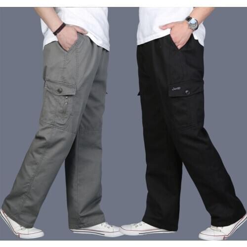 New arrival Autumn winter male cotton casual trousers loose straight mens fashion casual plus size XL 2XL 3XL 4XL 5XL 6XL