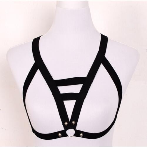 Handmade Harness Bra Sexy Lingerie Black Summer Style Body Harness body harness Bra Women Harajuku Gothic body harness