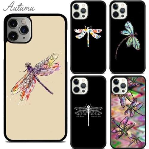 Dragonfly Insect Phone Case for iPhone 11 12 Pro Max mini X XR XS SE 2020 5 6S 7 8 Plus Samsung Galaxy S8 S9 S10 Cover shell