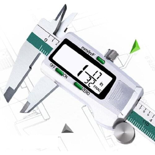 150mm Digital Vernier Caliper Stainless Steel LCD mm/in/F Electronic Measuring Gauge