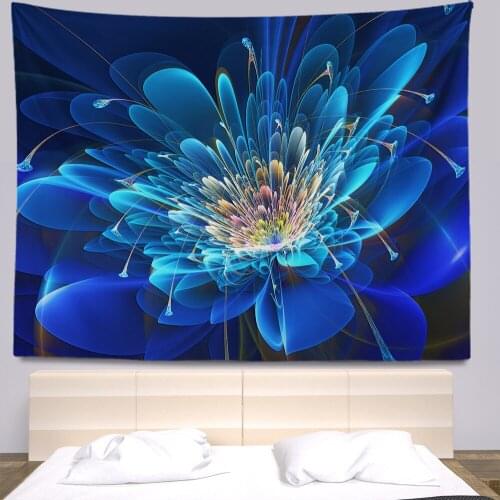 Flowers Psychedelic Tapestry Large Fabric Wall Tapestry Bohemian Decoration Anime Tapestry Home Decoration Tapestry Aesthetics
