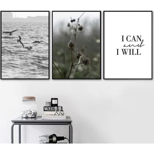 Decorative Painting Birds Flying On The Sea Trees In The Forest Home Decoration Canvas Painting Living Room Wall Art Poster