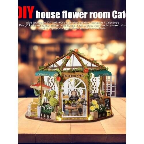 Robotime DIY Wooden Miniature Dollhouse 1:24 Handmade Doll House Model Building Kits Toys For Children Adult Drop Security