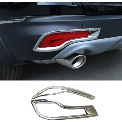 Car Body Detector ABS Chrome Trim Back Tail Rear Fog Light Lamp Frame Stick Parts 2pcs For Honda CRV CR-V 2017 2018 2019 2020