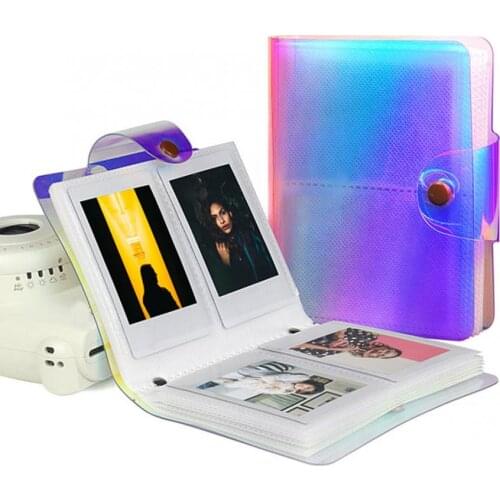 Mini Photos Album 3 Inch Transparent Colorful Photo Book Album For Fujifilm Instax Mini Film Photos Album