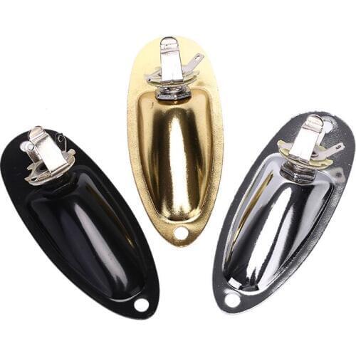 Boat Style Guitar Socket 1/4" Guitar Pickup Output Input Chrome Jack Plug Socket For Strat Electric Guitars Guitar Parts