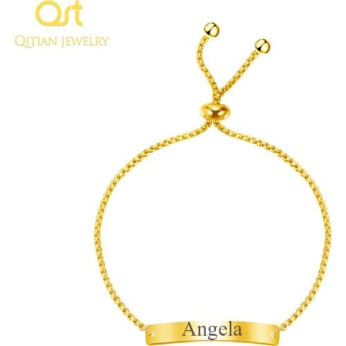 Custom personalized name Bracelet charms handmade women kids jewelry engraved writing Signature love Message gift