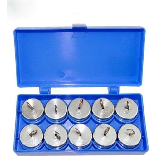 10pcs/set 50g Physical Balance Libra Code Experimental Use Metal Hook Codes Physical Experiment Equipment Weights Kits Supplies