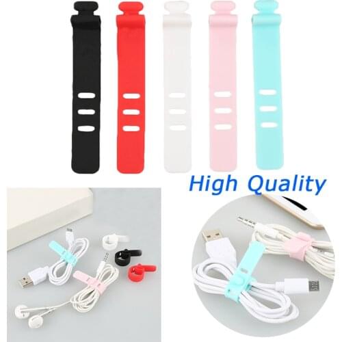 Multipurpose Desktop Phone Cable Winder Earphone Clip Charger Organizer Management Wire Cord Fixer Silicone Holder Cable Collect