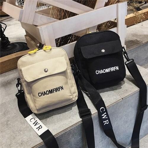 2021 Fashion Canvas Women Bags Solid Color Casual Shoulder Bag 2020 New Handbag Outdoor Bag Zipper Messenger Bag Main Women