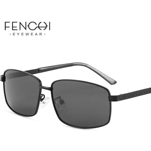 FENCHI Vintage Men Sunglasses Polarized 2020 Black Classic Brand Rectangle Sun glasses Driving Eyewear For Men/Women lunette