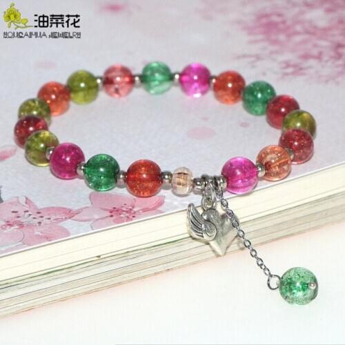 Original Ethnic Style Natural Stone Bracelet Opal Tourmalines Rubys Jades Woman Girl Gift Alloy Pendant Accessories Christmas