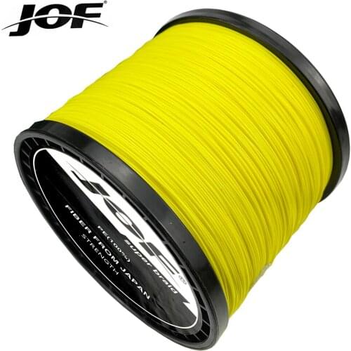 JOF 12 Strand Braided Fishing Line Multifilament Carp Fly 25-135LB 1000M 500M 300M Smoother PE Spinning Super Strong Weave