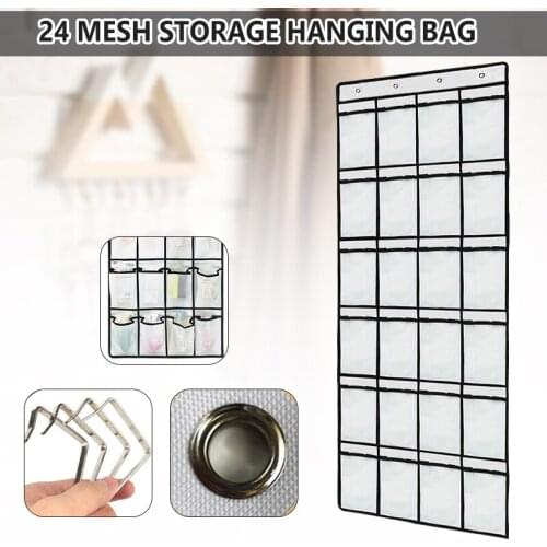 24 Grids Hanging Bag Multipurpose Space Saving Jewelry Snack Storage Bag For Home Living Room Bedroom Пенал Drop Shipping