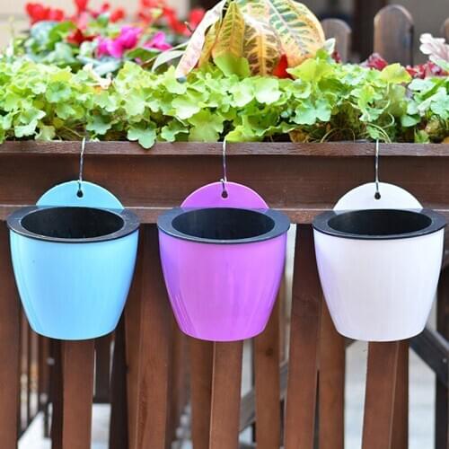 Durable Home Gardening Flower Pots Wall Lazy Flower Pots Green Project New Color Plastic Flower Plate Breathable