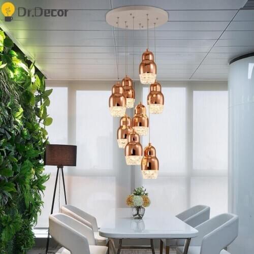 Modern Glass LED Pendant Lights Lighting Dining Room Luxury Pendant Lamp Restaurant LED Hanging Lamps Luminaire Kitchen Fixtures
