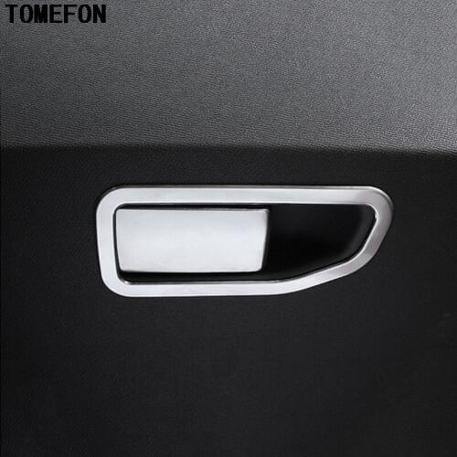 TOMEFON For Peugeot 3008 GT 2017 2018 LHD Front Dashboard Pessager Tool Glove Box Handle Cover Interior Accessories 2pcs