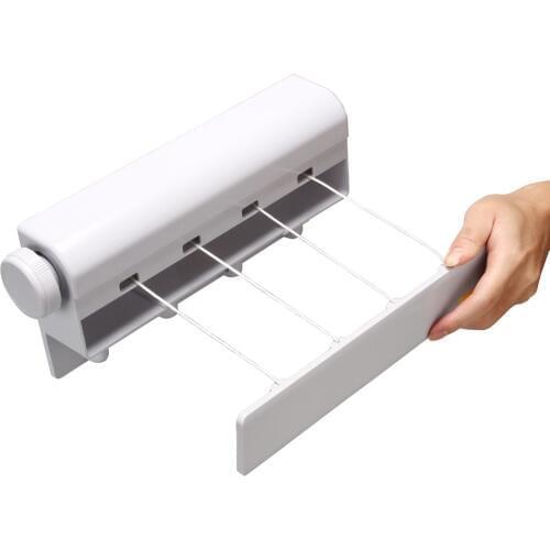 4-Lines Retractable Clothesline Wall Mounted Clothes Hanger Dryer Indoor Clothes Hanger Bathroom Drying Rack Holder Hanger