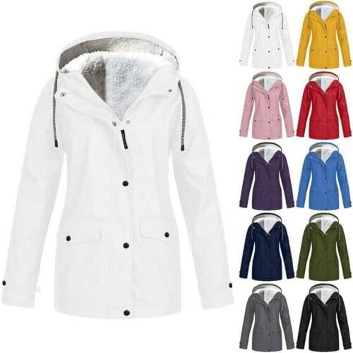Women Winter Warm Fleece Lined Hooded Parka Jacket Outwear Windbreaker Coat