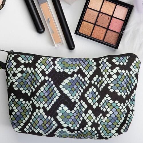 Girl 3D Printing Waterproof Female Storage Make up Cases Cosmetic Bag Portable Holder Makeup Pouches Toiletry Case