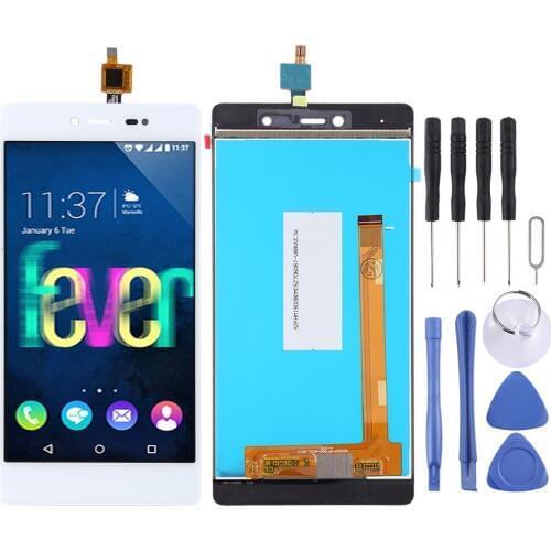 LCD Screen and Digitizer Full Assembly for Wiko Fever 4G (White)