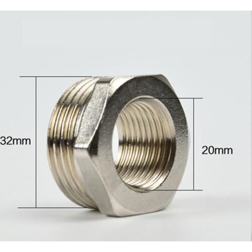 1" BSP Male Turn 1/2" BSP Female201 Stainless Steel Pipe Fitting Hex Bushing Fitting Coupler